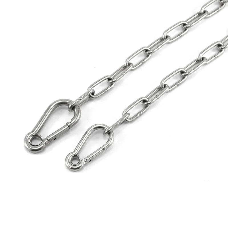 Description Picture 5 of itemM4 M5 M6 M7 M8 Stainless Steel Carabiner Carbine Snap Hook with Eyelet Spring Buckle Key Ring