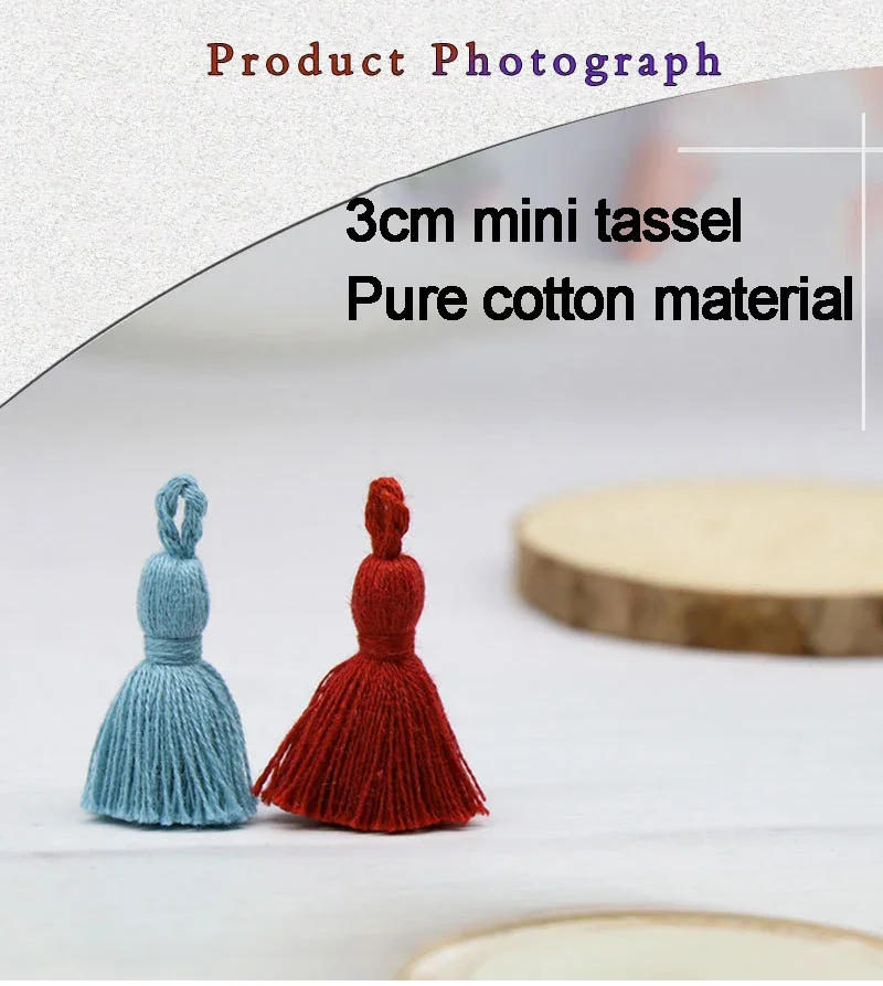 Description Picture 6 of item10pcs 3cm Mini Craft Tassels Fringe Tassels Pendant Crafts Sewing Tasses DIY Handmade Earring Jewelry Key Curtains Fringe Trim