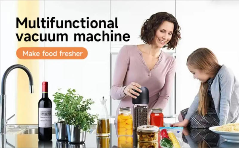 Description Picture 2 of itemElectric Automatic Kitchen Min Mason Jar Vacuum Sealer Kit - Pump Machine with Lids Food Preservation Jar Sealer Set