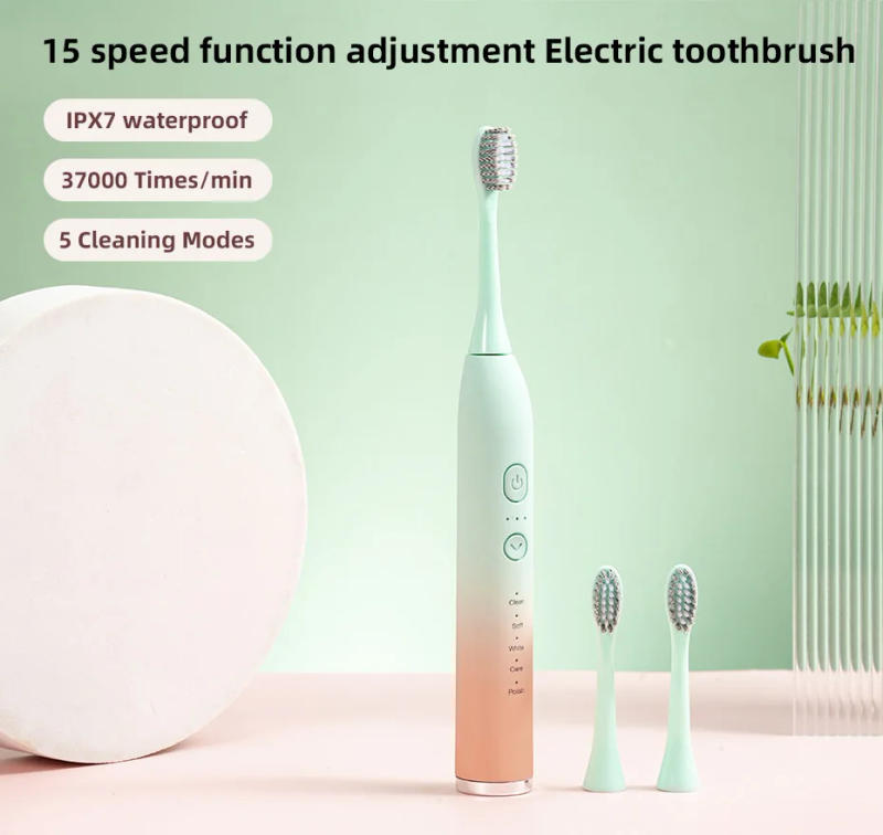 Description Picture 2 of itemTongwode Electric Sonic Toothbrush Rechargeable Waterproof Electronic USB Charge Whitening Tooth Brushes Replacement Heads Adult