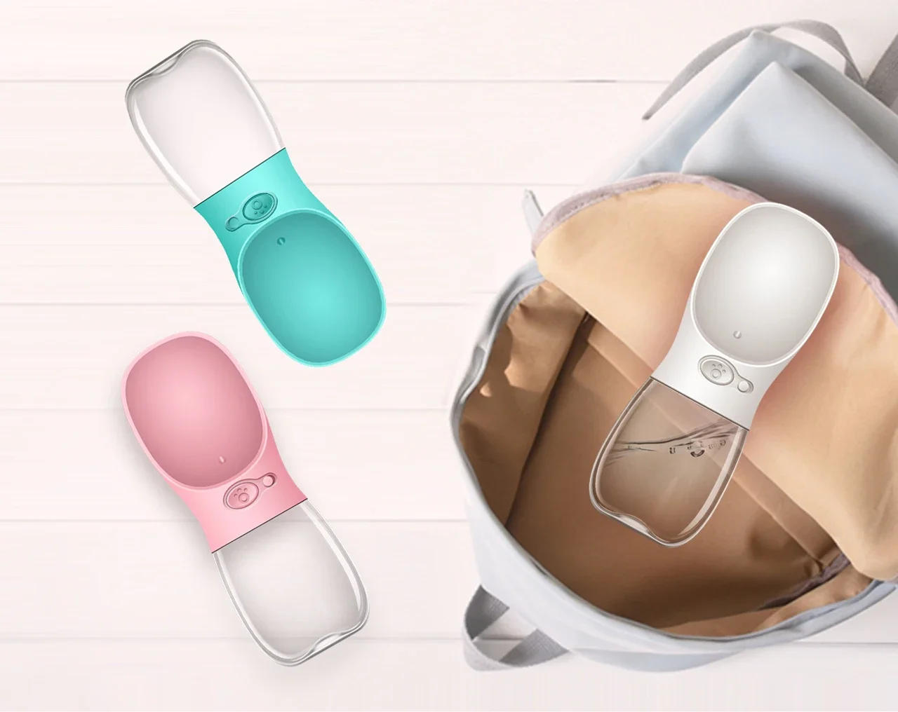 Description Picture 6 of itemPortable Water Bottle Dispenser for Small, Medium and Large Dogs - Outdoor Travel Pet Drinking Feeder