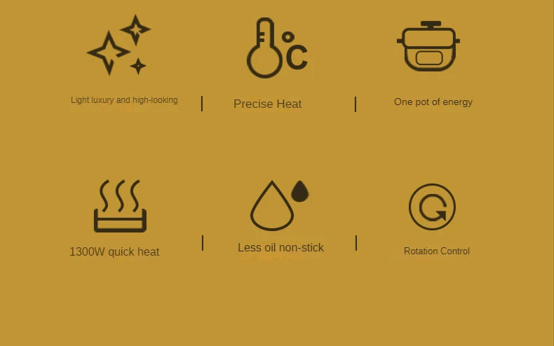 Description Picture 4 of itemElectric Chafing Dish Home Split Type Multicooker Plug in Hotpot Small 3L Electric Pressure Cooker Kitchen Appliances