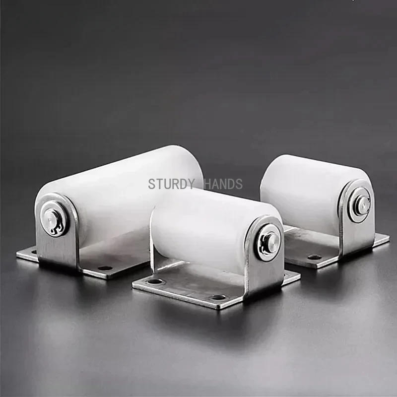 Description Picture 4 of item1 stainless steel bracket nylon pulley silent bearing push-pull shower door roller furniture hardware accessories