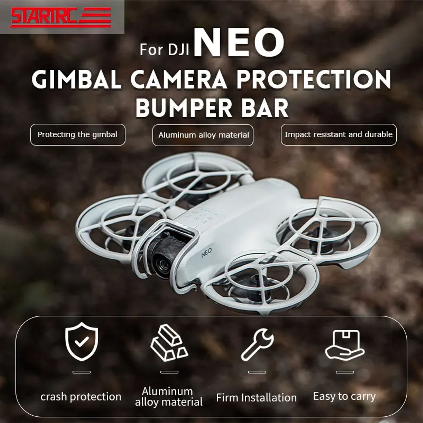 Description Picture 2 of itemCompatible with DJI NEO gimbal bumper metal protective bar, DJI Neo lens lightweight accessory