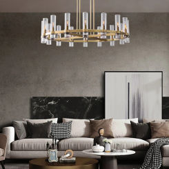 American Vintage Home Deco Brass Black Chrome Dimmable LED Suspension Luminaire Lampen Pendant Light For Living Room