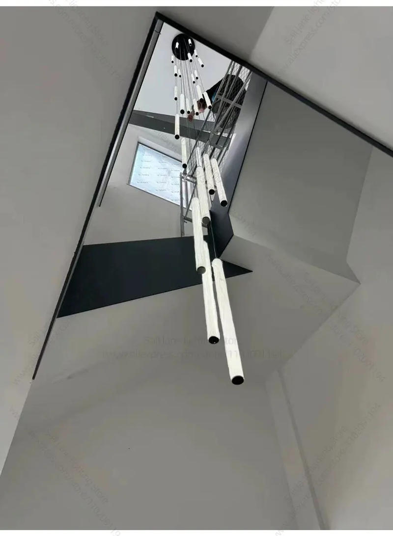 Description Picture 6 of itemLED Long Line Chandelier Modern Staircase Lamp Hanging Ceiling Lamp Compound Living Room Home Decoration Lighting Pendant Lamp