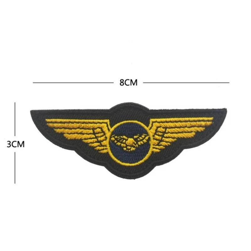 Description Picture 6 of itemPilot Aviation Patches Double Headed Eagle Morale Badge Armband Military Top Gun Embroidery Hook&loop Patch For Backpack Sticker