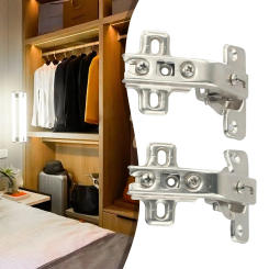 2pcs Corner Cabinet Door Hinges Kitchen Cupboard Combination 135 Degree With Screws Furniture Soft Close Door Hardware