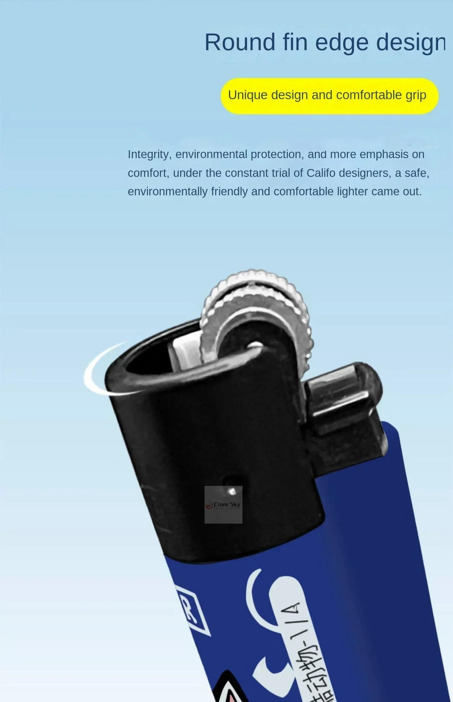 Description Picture 6 of itemClipper Open Flame Grinding Wheel Lighter Small and Inflatable Lighter Personalized Pattern Clipper Lighters Smoking Men's Gift