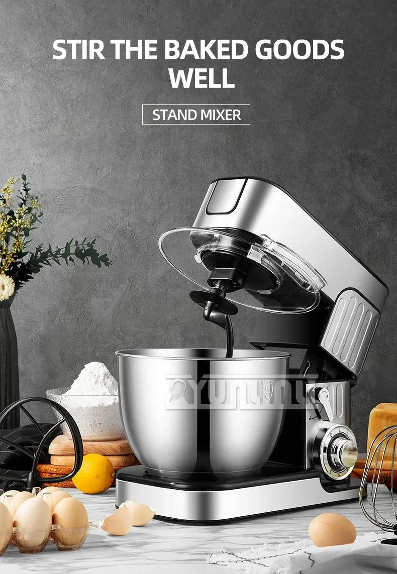 Description Picture 2 of item7L Kitchen Electric Mixer Multifunctional Mixer Egg Whisk Dough Cream Mixer Machine Automatic Food Blender