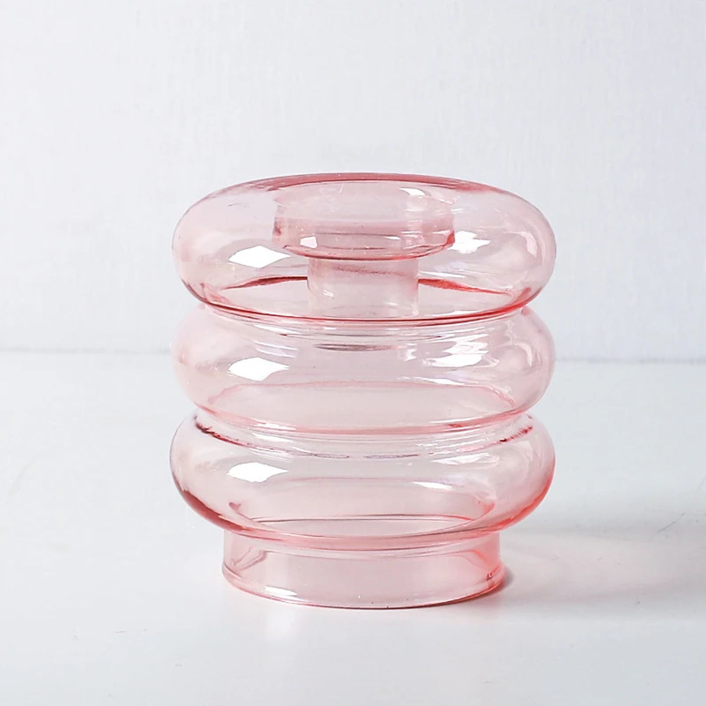 Description Picture 5 of itemGlass Taper Candle Holders Transparent Candlestick Stand Centerpiece Table Ornament Tealight Vase Wedding Party Home Decoration