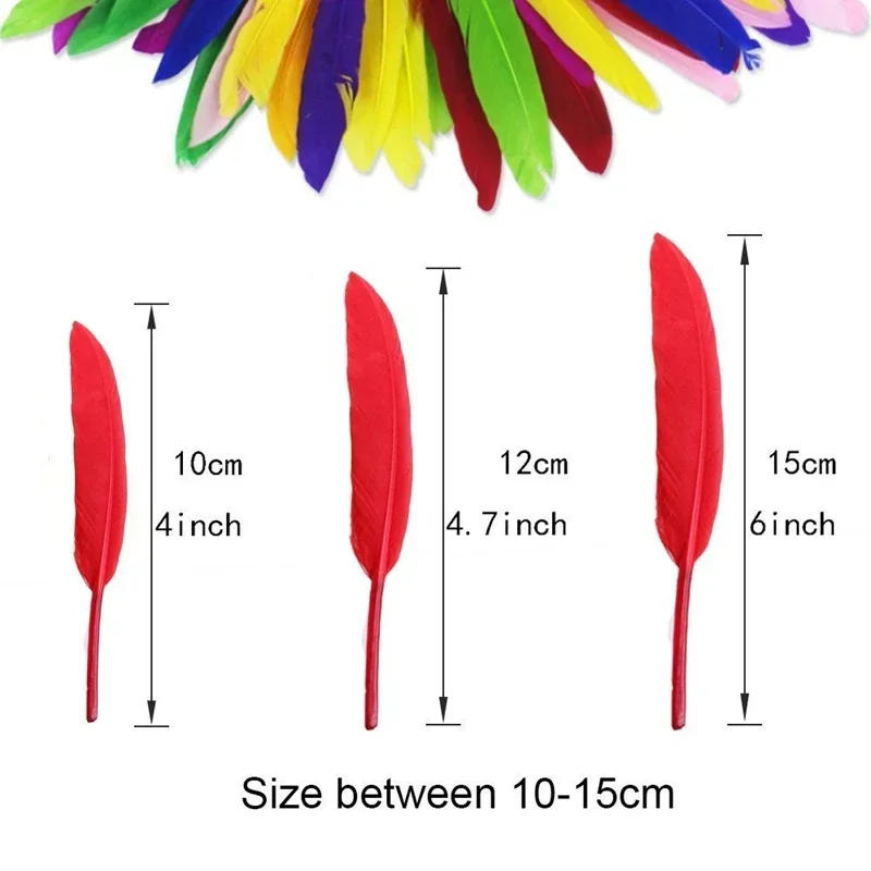 Description Picture 6 of itemBlack White Red Pink Blue Duck Feathers for Clothes Handicraft Accessories Goose Geese Feather Jewelry Making Diy Craft Supplies