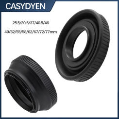 Collapsible Rubber Foldable Lens Hood 25.5/30.5/37/40.5/46/49/52/55/58/62/67/72/77mm Lenses Hood Camera Lens Accessories