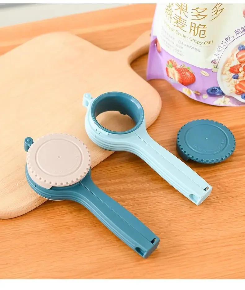 Description Picture 6 of item1pcs Food Storage Bag Sealing Clips Plastic Cap Sealer Clip with Pour Spouts Snack Candy Storage Fresh Clamp Kitchen Organizer