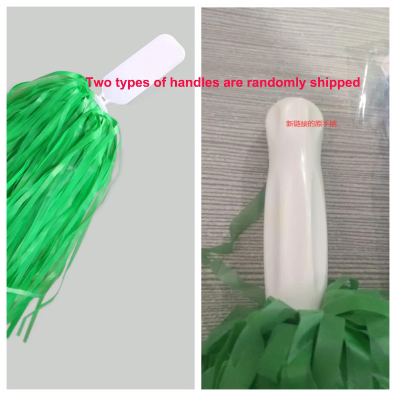 Description Picture 2 of itemCheerleading Pom Poms with Handle Cheer Balls Gold Yellow Pink Red Green Blue for Hand Dance Women Girl Kids Pompoms Accessories