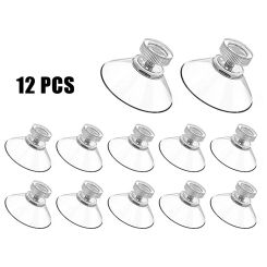 High Quality Vacuum Suckers Wall Hanger Kitchen PVC Strong Suction Cup Holder 12PCS 53mm Car Racks Clear Screw Hooks
