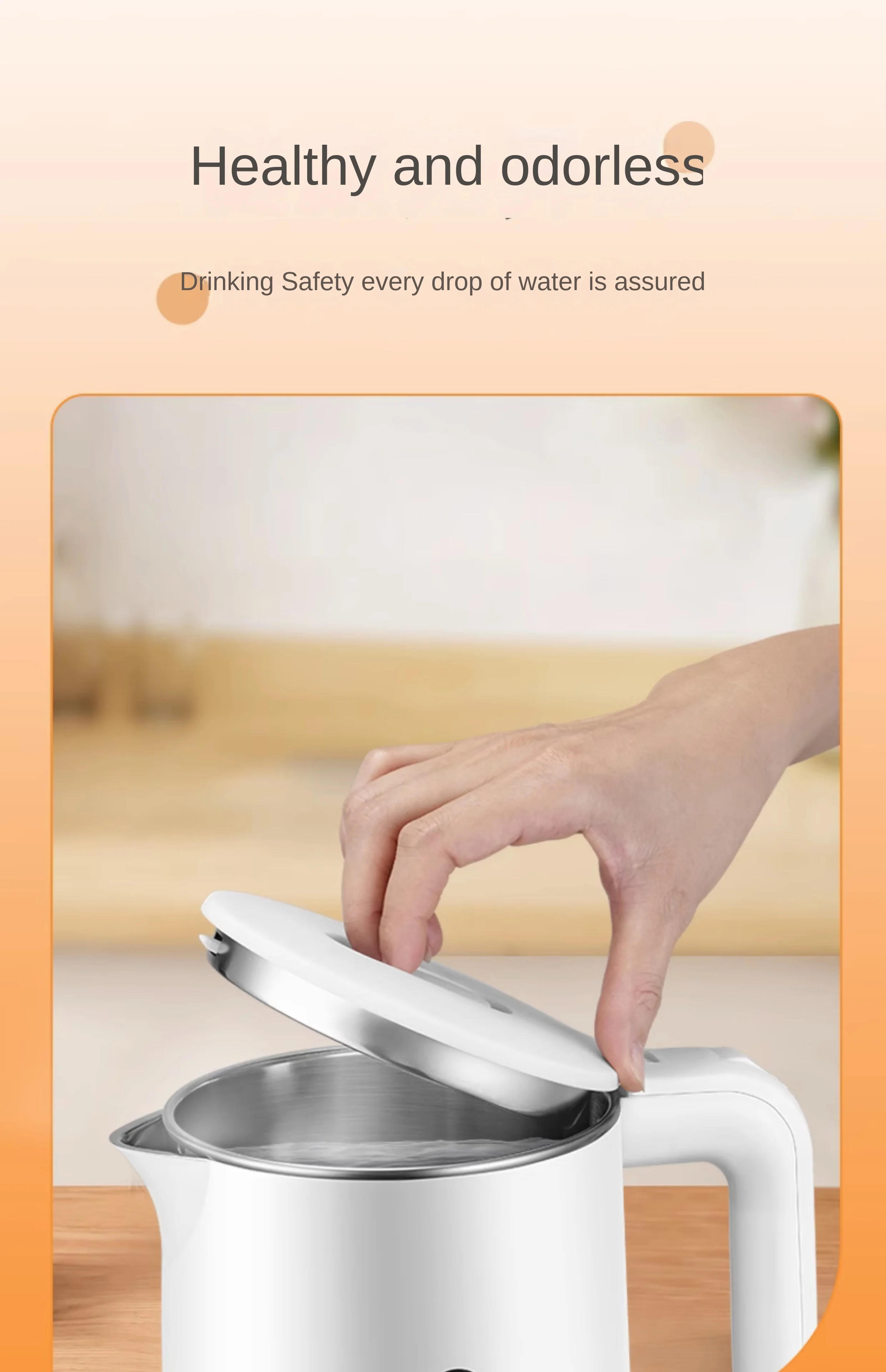 Description Picture 5 of item220V electric kettle automatic power outage and insulation integrated dormitory constant temperature stainless steel kettle