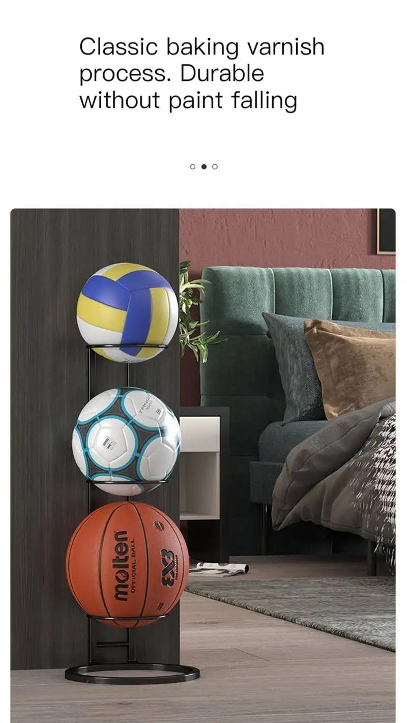 Description Picture 5 of itemIndoor Children Basketball Storage Rack Put Ball Football Storage Basket Placed Rack Kindergarten Volleyball Stand Holder Space