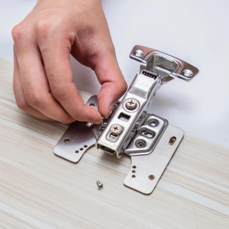 Description Picture 4 of item9x7cm Cabinet Hinge Repair Plate Kit Kitchen Cupboard Door Hinge Mounting Plate With Holes Flat Fixing Brace Brackets Tools