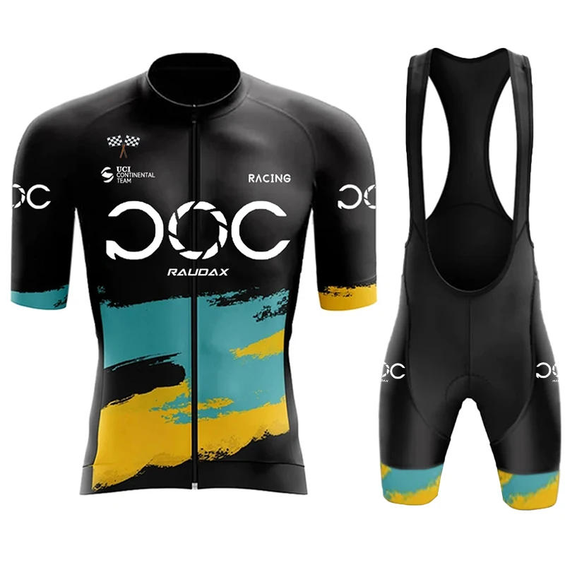 Description Picture 6 of itemRAUDAX POC New Men's Cycling Set Road Bicycle Breathable Cycling Suit Bib Shorts Cycling Set Summer Cycling Team Training Suit
