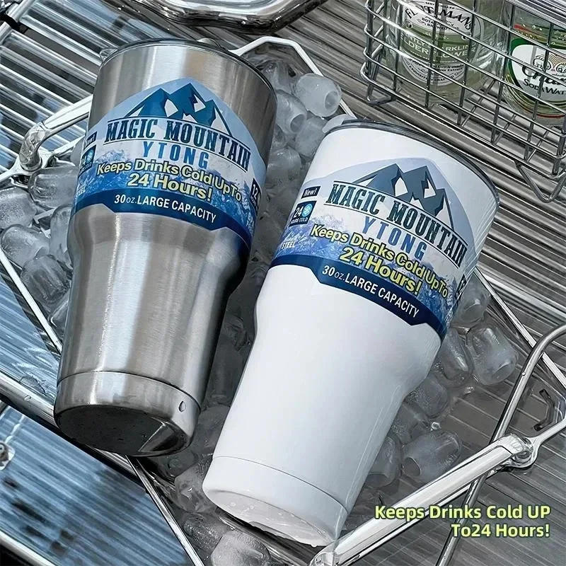 Description Picture 4 of item30oz Stainless Steel Water Bottle with Straw Thermos Tumbler Keep Drink Cold Hot Vacuum Flasks Mugs Coffee Cup  Bottle termos