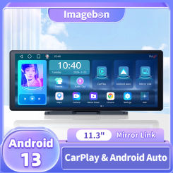 Imagebon E50 11.3" Android 13 Car DVR Wireless CarPlay & Android Auto Mirror Link Dash Cam GPS Navigation Bluetooth AUX FM