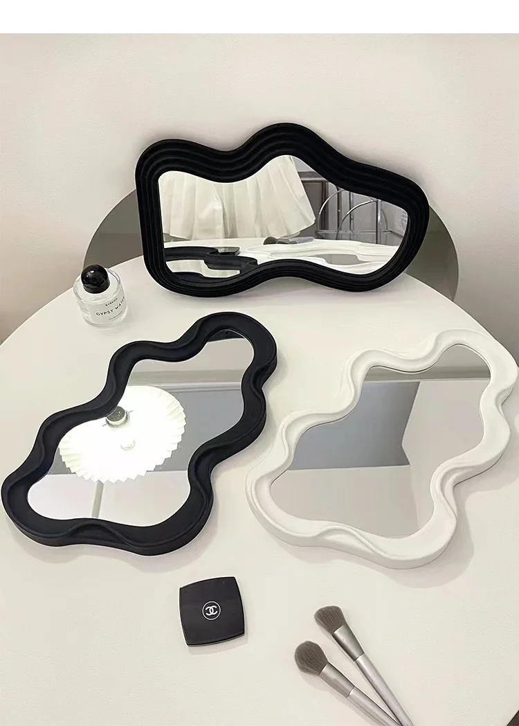 Description Picture 4 of itemCloud-Shaped Standing Mirror, Bathroom Desk, Korean Hairdressing Mirror, Wall Mirror, House Bedroom Decor