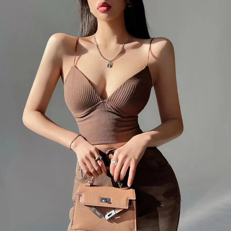 Description Picture 4 of itemWomen Crop Top Halter Slim Tops Summer Sexy Camis Backless Camisole Fashion Casual Tube Top Female Sleeveless Cropped Vest