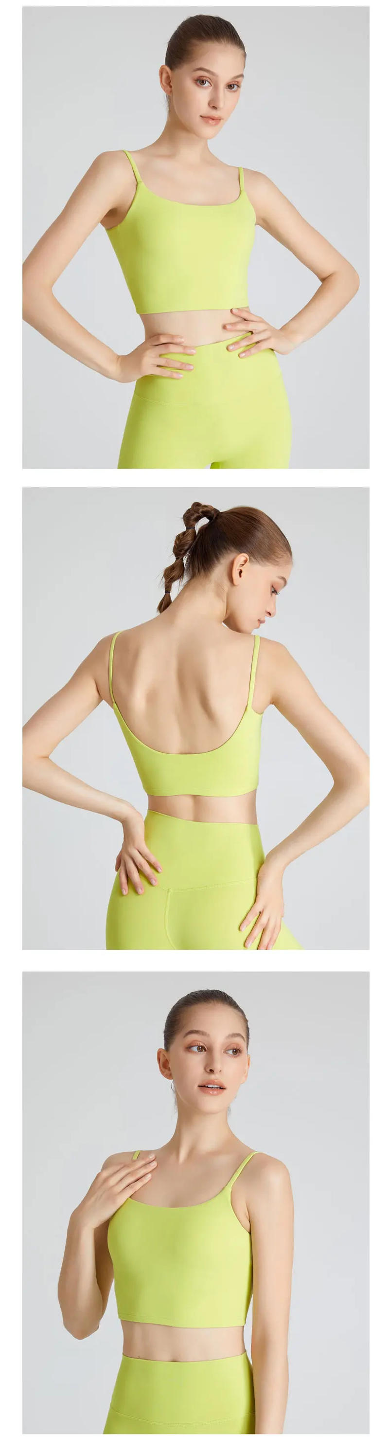 Description Picture 5 of itemSports Bra Top for Women, Push Up, Fixed Padded, Push Up Tops, Fitness Vest, Running, Gym Bra, Yoga, Breathable Sports Underwear