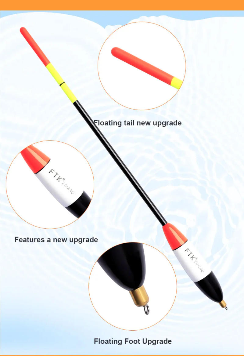Description Picture 4 of itemFTK New Barguzinsky Fir Float 4Pcs/Set 23-26CM Fishing Floating Float Long Tail Vertical Buoy Fishing Tackle For Carp Fishing