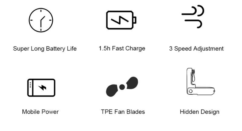 Description Picture 3 of itemPortable Mini Handheld Fan Small Pocket Fan USB Rechargeable Battery Fan Folding Cooling Hand Fan Mini USB Fan with Power Bank