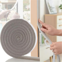 Foam Self-adhesive Door Window Sealing Strip Wearable Sliding Dustproof Sponge Strip Soundproof Home Insulation Sealing Tape