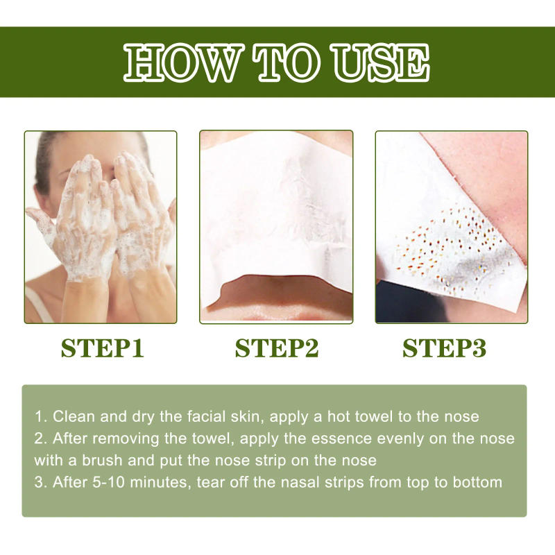 Description Picture 3 of itemRemove Blackhead Serum Deep Clean Pores Oil Control T-Zone Moisturizing Whitening Nose Black Dots Remover Acne Treatment Essence