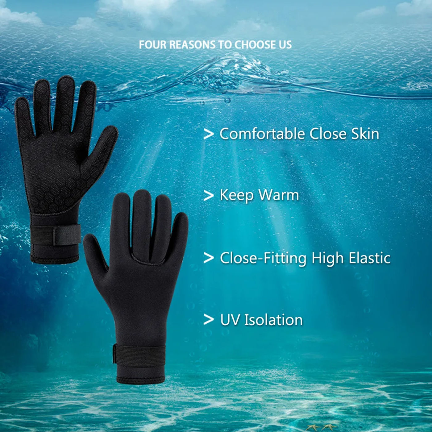 Description Picture 3 of itemDiving Gloves Surfing Wetsuit Gloves 3mm Neoprene Thermal Anti Slip Flexible For Spearfishing Swimming Rafting Kayaking Paddling