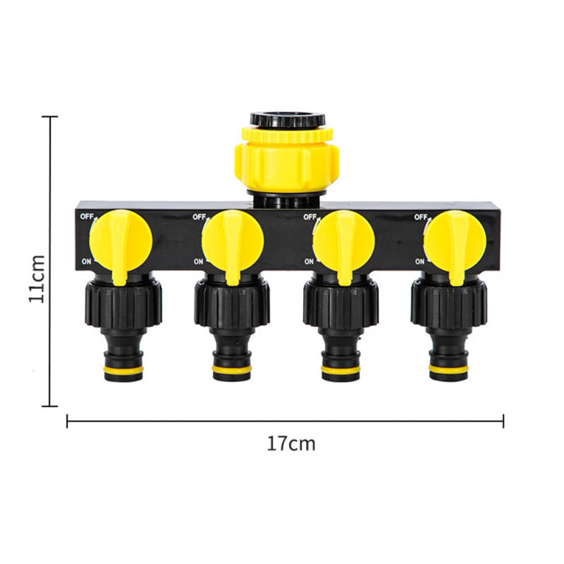 Description Picture 5 of itemGarden Hose Distributor Four-Way Faucet Water Pipe Distributor Independent Switch Hose Splitter Valve Connector Adapter  ï»¿