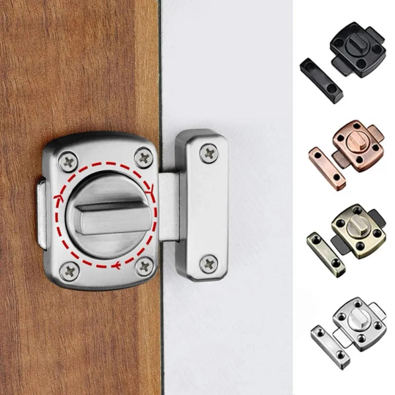Description Picture 3 of itemDoor Bolt Latch Lock Door Lock 1pc Anti-theft Bathroom Buckle Cast Hook Metal Privacy Right Angle Sliding Gate
