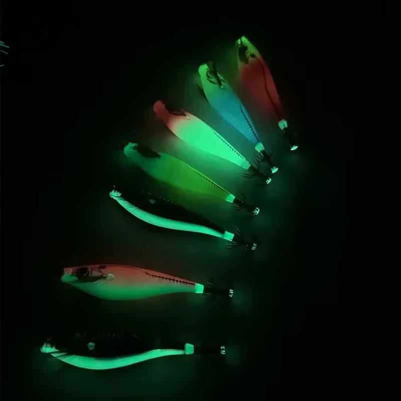 Description Picture 3 of item1PCS Luminous Fishing Lure Squid Jig Hook Octopus Shrimp Cuttlefish Crankbait Floating Fishing Hard Bait Wobblers Swimbait Pesca