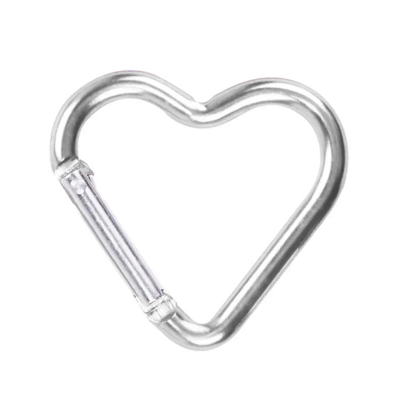Description Picture 3 of item1PC Outdoor Carabiner Heart Shape Keychain Metal Ring Buckle Climbing Clip Hook Outdoor Tool Hiking Survival Equipment Accessory