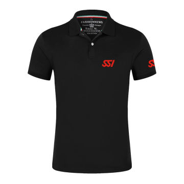 Scuba Diving Dive SSI Cotton Polo Shirts For Men Casual Solid Color Slim Fit Mens Polos Newest Summer Fashion Brand Men Clothing