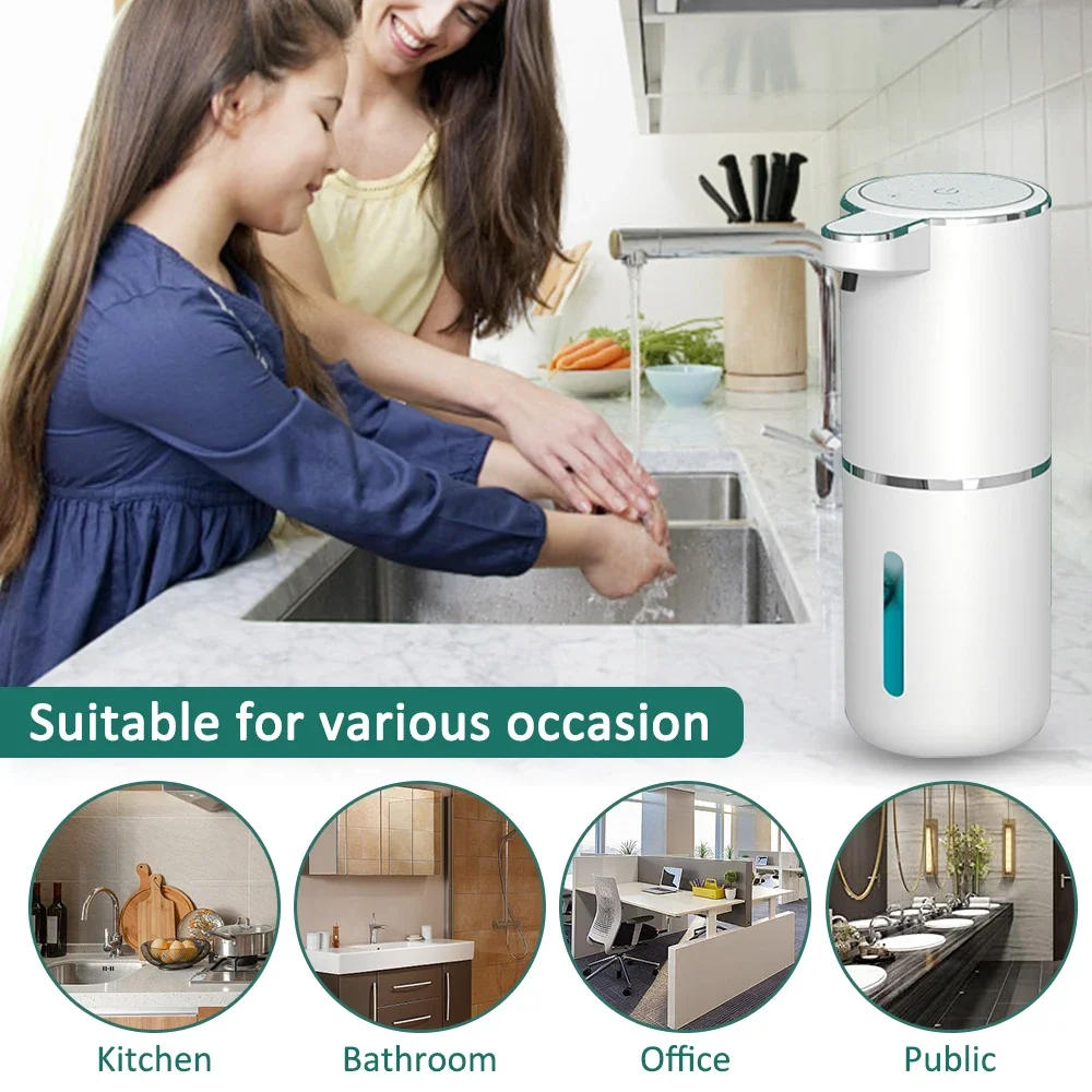 Description Picture 3 of itemAutomatic Soap Dispenser Touchless Foaming Soap Dispenser 380ml USB Rechargeable Electric 4 Level Adjustable Foam Soap Dispenser