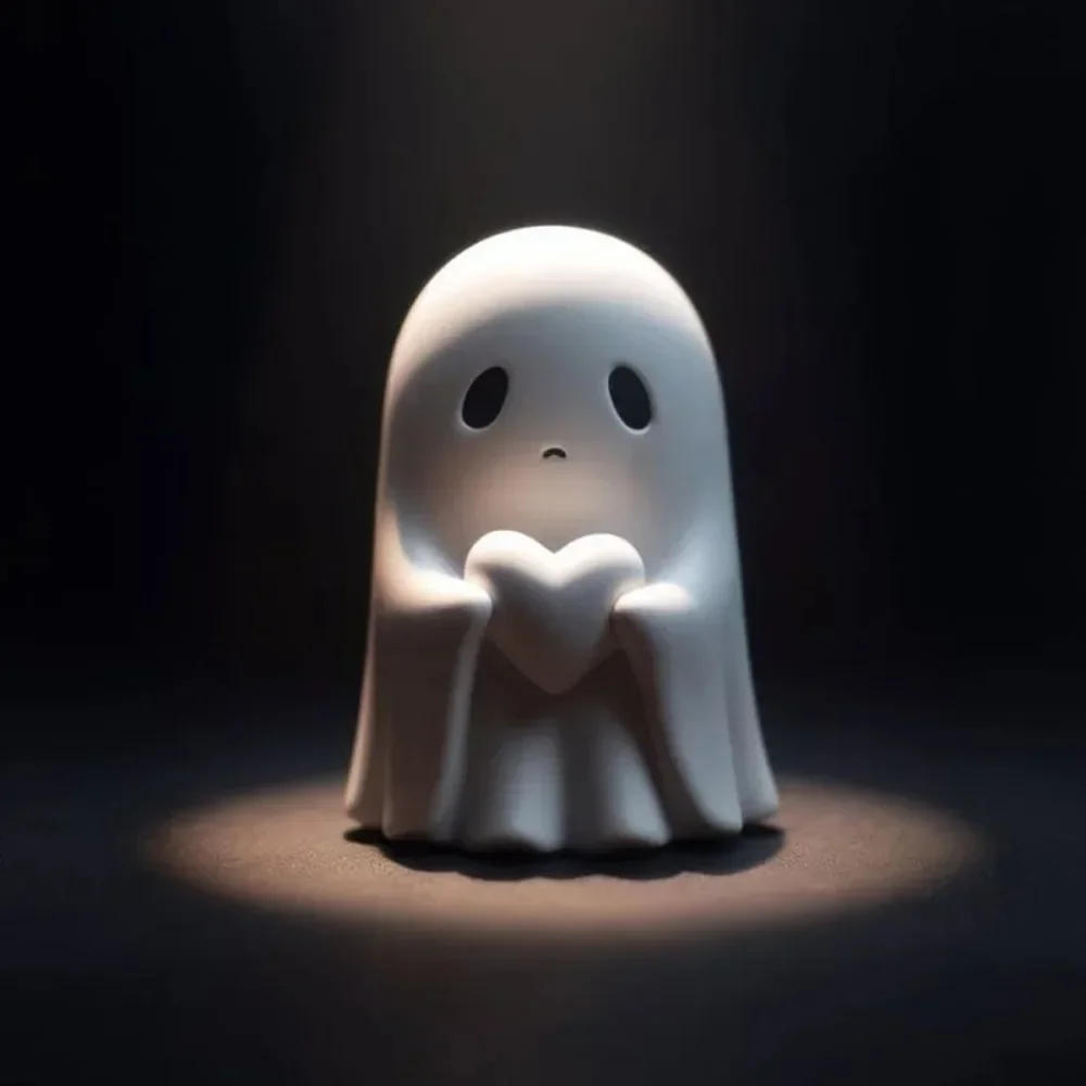 Description Picture 5 of itemMiddle Finger Cute Ghost Statue, Ghosts Small Scary Ghost Figurines, Halloween Home Decorations, Coffee Table Centerpieces Shelf
