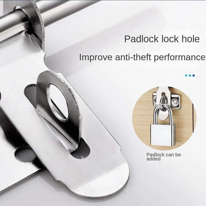 Description Picture 4 of item1pcs Right Latches Security Door Latches and Heavy-duty Door Latches with Locks Security Door Latches Stainless Steel Left