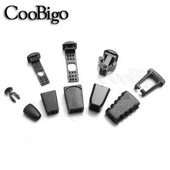 10pcs Zipper Pull Cord Lock Ends Zip Puller Clip Plastic Stopper for Paracord Backpack Apparel Sportswear Bag DIY Accessories