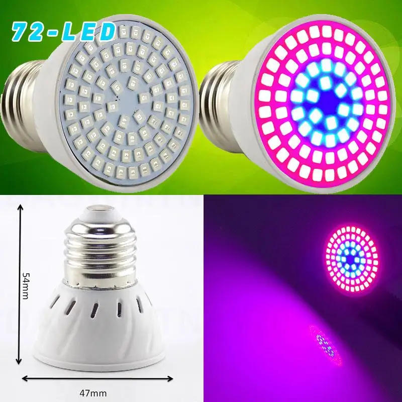 Description Picture 5 of item3 Head 36 54 72 LED plant flower lamp growing light for indoor green house tent growbox hydro flower room growing lights U26