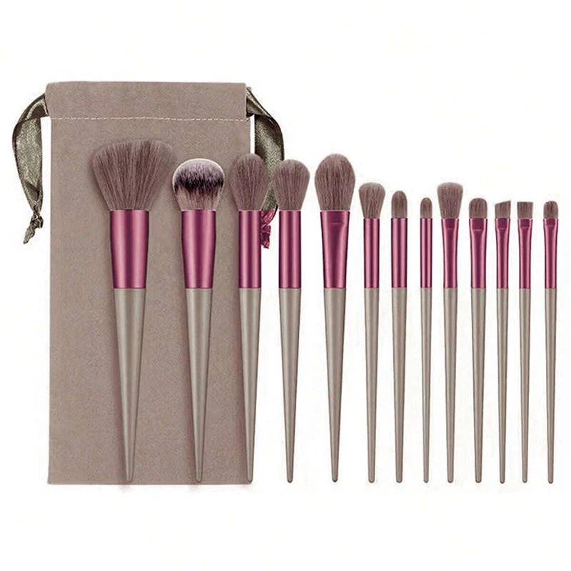 Description Picture 2 of item13 PCS Makeup Brushes Set Eye Shadow Foundation Women Cosmetic Brush Eyeshadow Blush Beauty Soft Make Up Tools Bag
