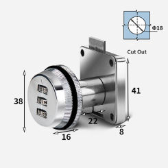 3 Digital Password Lock Lock Tongue Zinc Alloy Mailbox Password Code Lock Tongue 138 Drawer File Cabinet Combination Locks