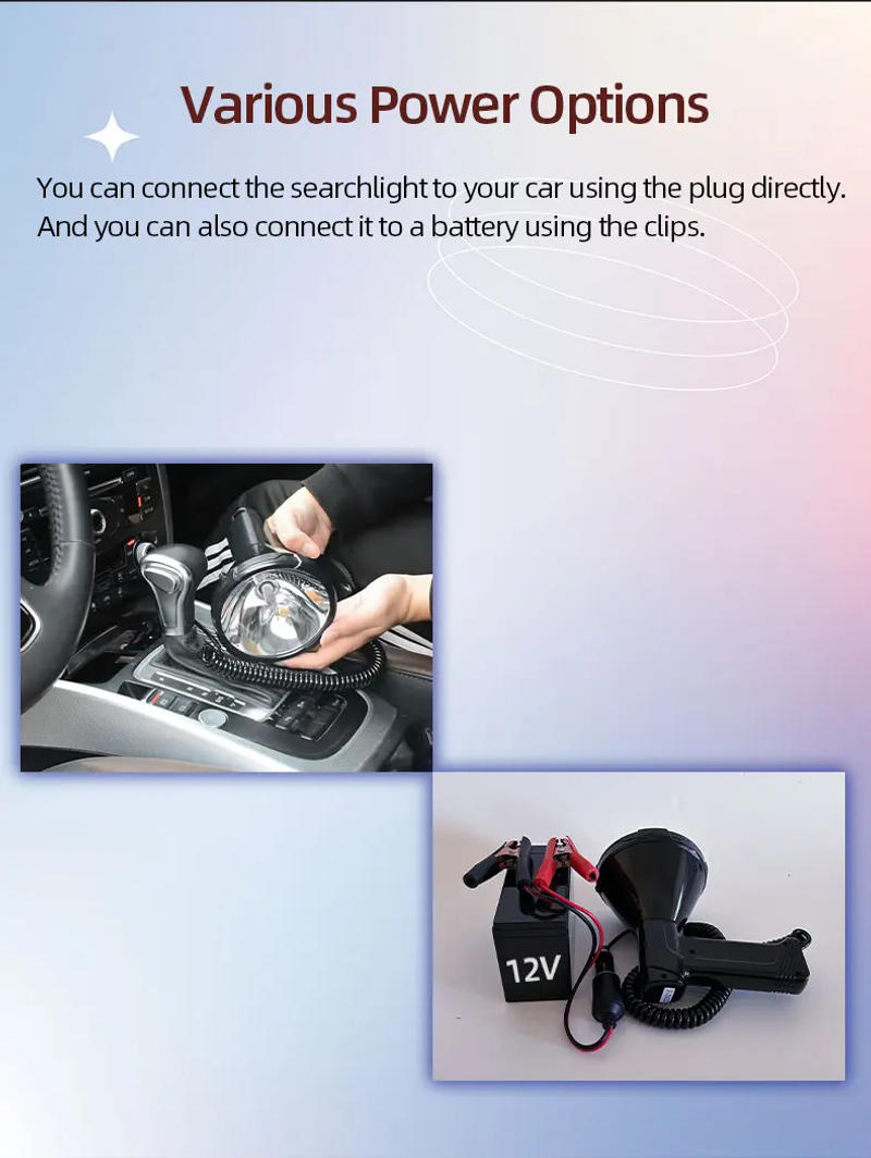 Description Picture 6 of itemPowerful Spotlights Work Light Tripod Interface High Power Flashlight Xenon 12v Searchlight Hunting Portable Lighting Fishing