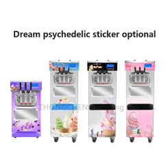 2022 New Ice Cream Machine BHT428SER1J-F Ice Cream Maker Desktop Three-head Frequency Conversion Soft Ice Cream Machine