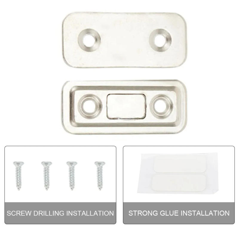 Description Picture 6 of itemCold-Rolled Steel Cabinet Catches Magnetic Invisible Door Closer Door Stop With Screw&Adhesive  Household Tool Parts Repairing