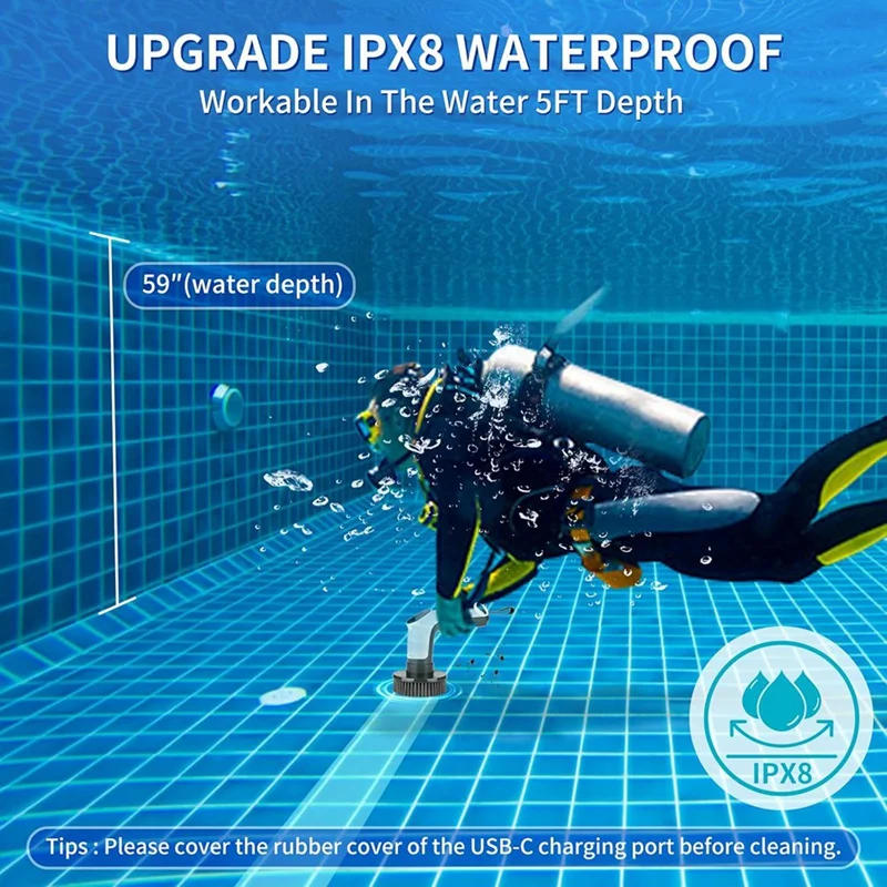 Description Picture 5 of itemA52Q-2-Speed Electric Cleaner With LED Screen, Handheld Electric Multi-Purpose Cleaning Brush For All Kinds Of Floors